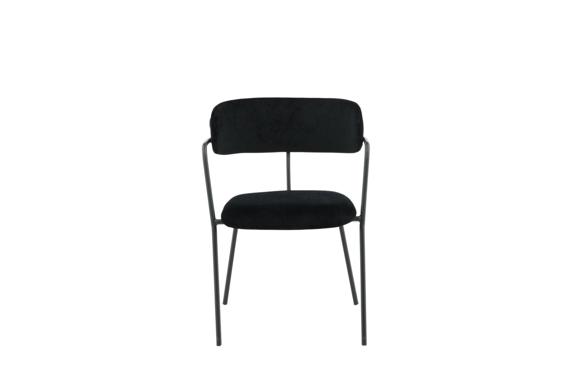 Venture Home Arrow Armchair 2-pack - Black Legs - Black Velvet