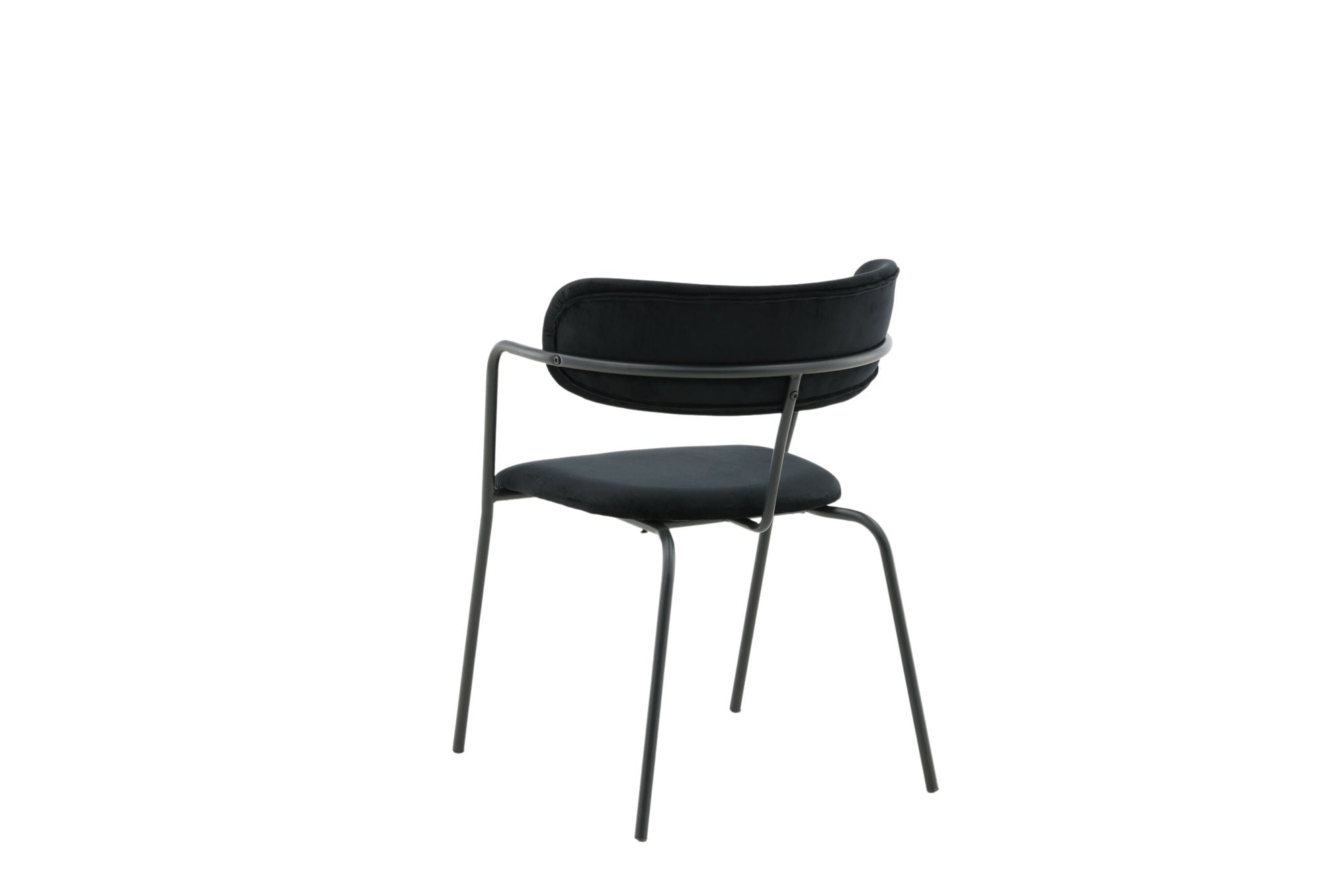 Venture Home Arrow Armchair 2-pack - Black Legs - Black Velvet