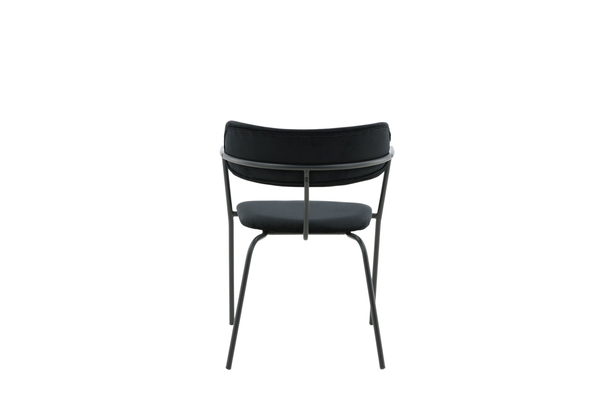 Venture Home Arrow Armchair 2-pack - Black Legs - Black Velvet