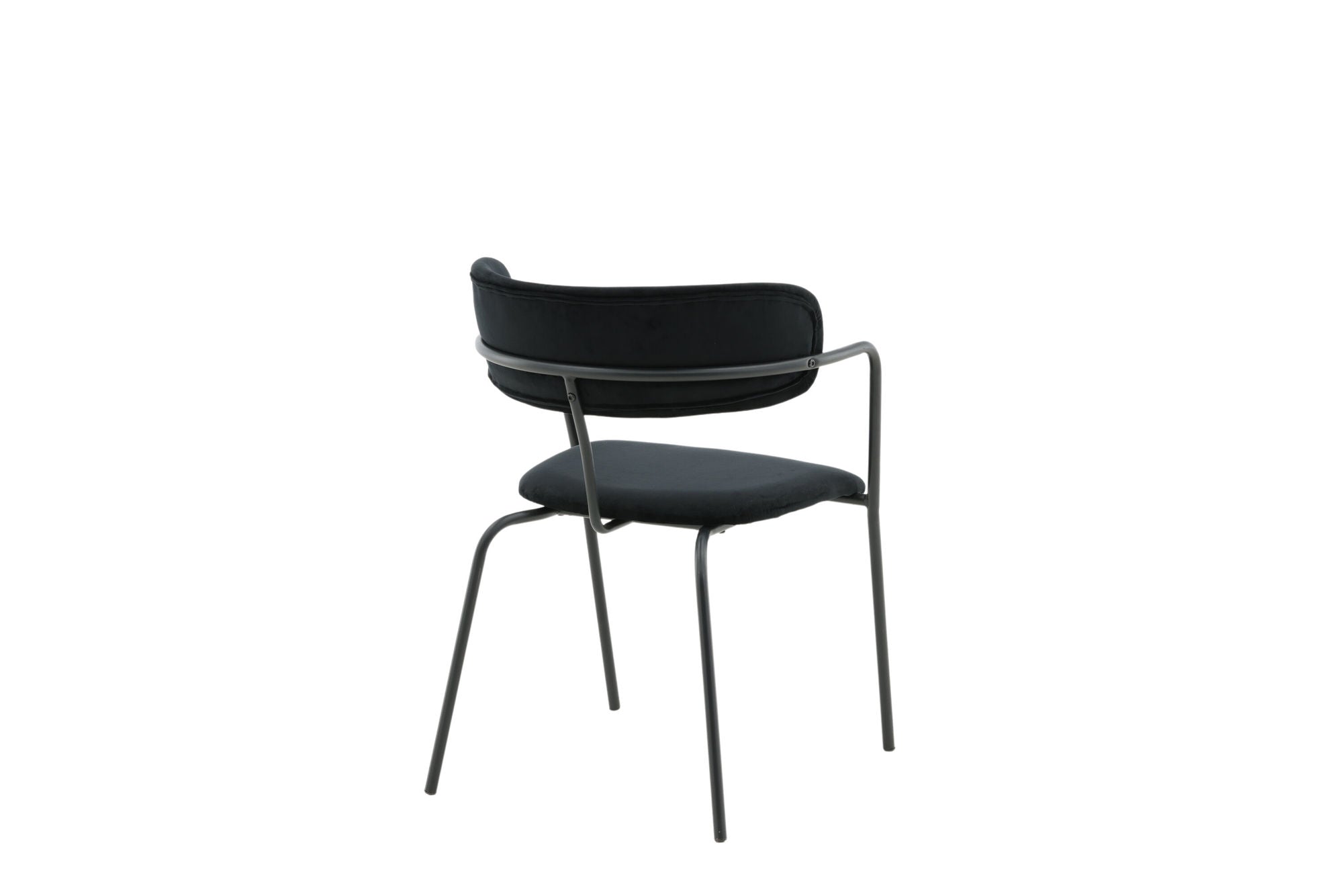 Venture Home Arrow Armchair 2-pack - Black Legs - Black Velvet