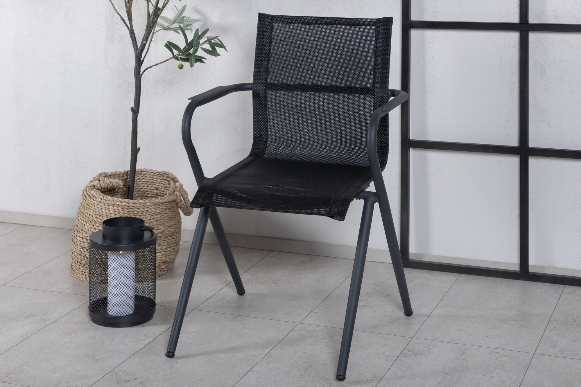 Venture Home Alina Spisebordsstol 6-pack - Black Alu / Black Textilene (Stackable stol)