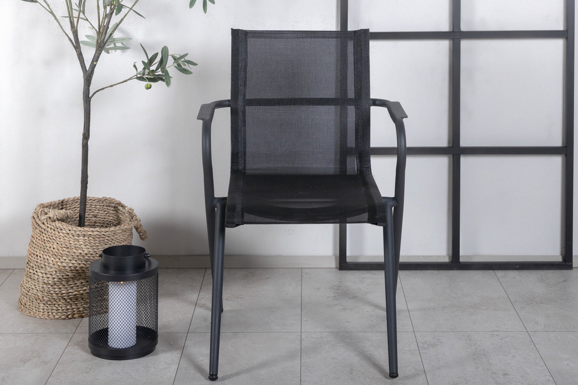 Venture Home Alina Spisebordsstol 6-pack - Black Alu / Black Textilene (Stackable stol)