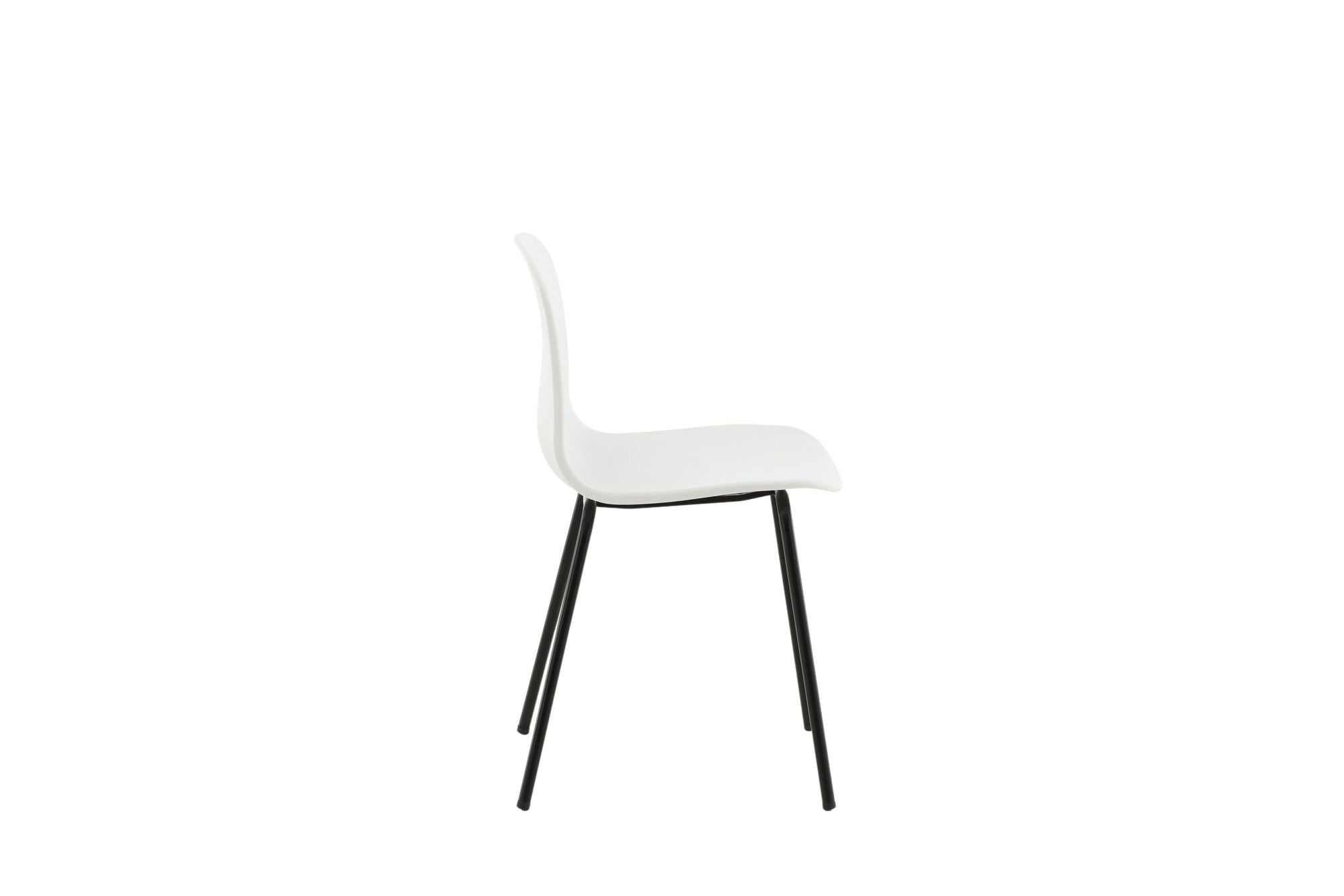 Venture Home Arctic Spisebordsstol 2-pack - Black Legs - White Plastic