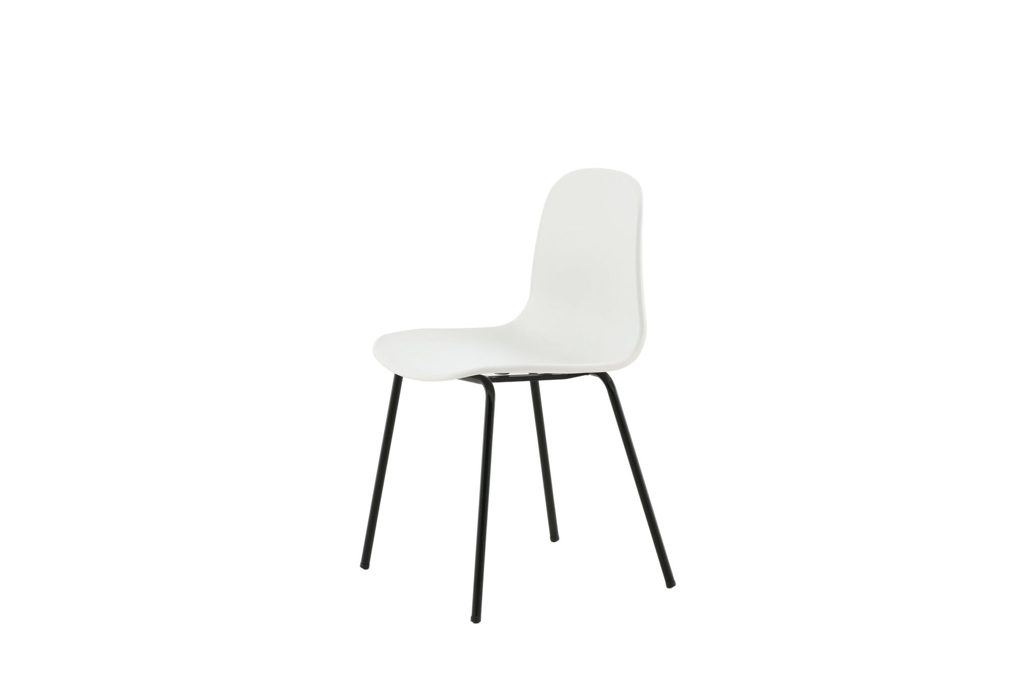 Venture Home Arctic Spisebordsstol 2-pack - Black Legs - White Plastic