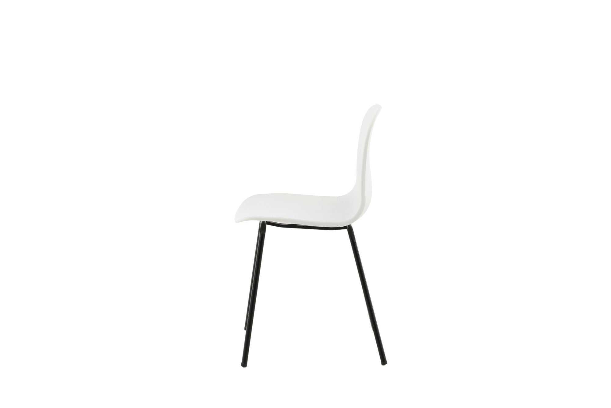 Venture Home Arctic Spisebordsstol 2-pack - Black Legs - White Plastic