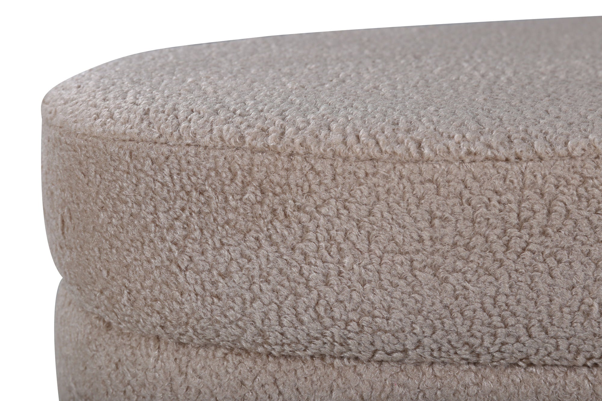 Venture Home Otto Pouf - Black / Beige Teddy