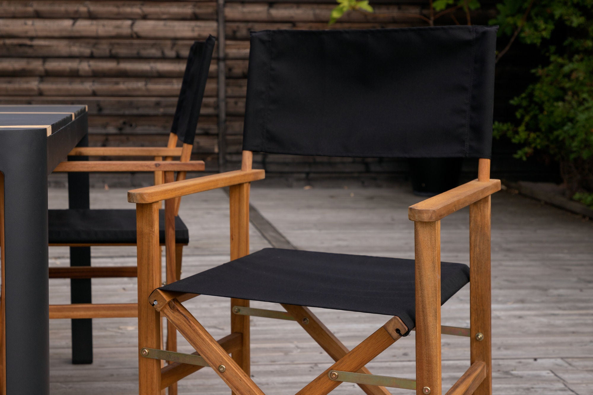 Venture Home Togo - spisebord- Black / Teak - Allu / Teak - 150*100 _1+ Marion - Editors stol- Nature / Black - Acacia - _4