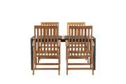 Venture Home Togo - spisebord- Black / Teak - Allu / Teak - 150*100 _1+ Kenya 5-position Folding stol - Teak _4