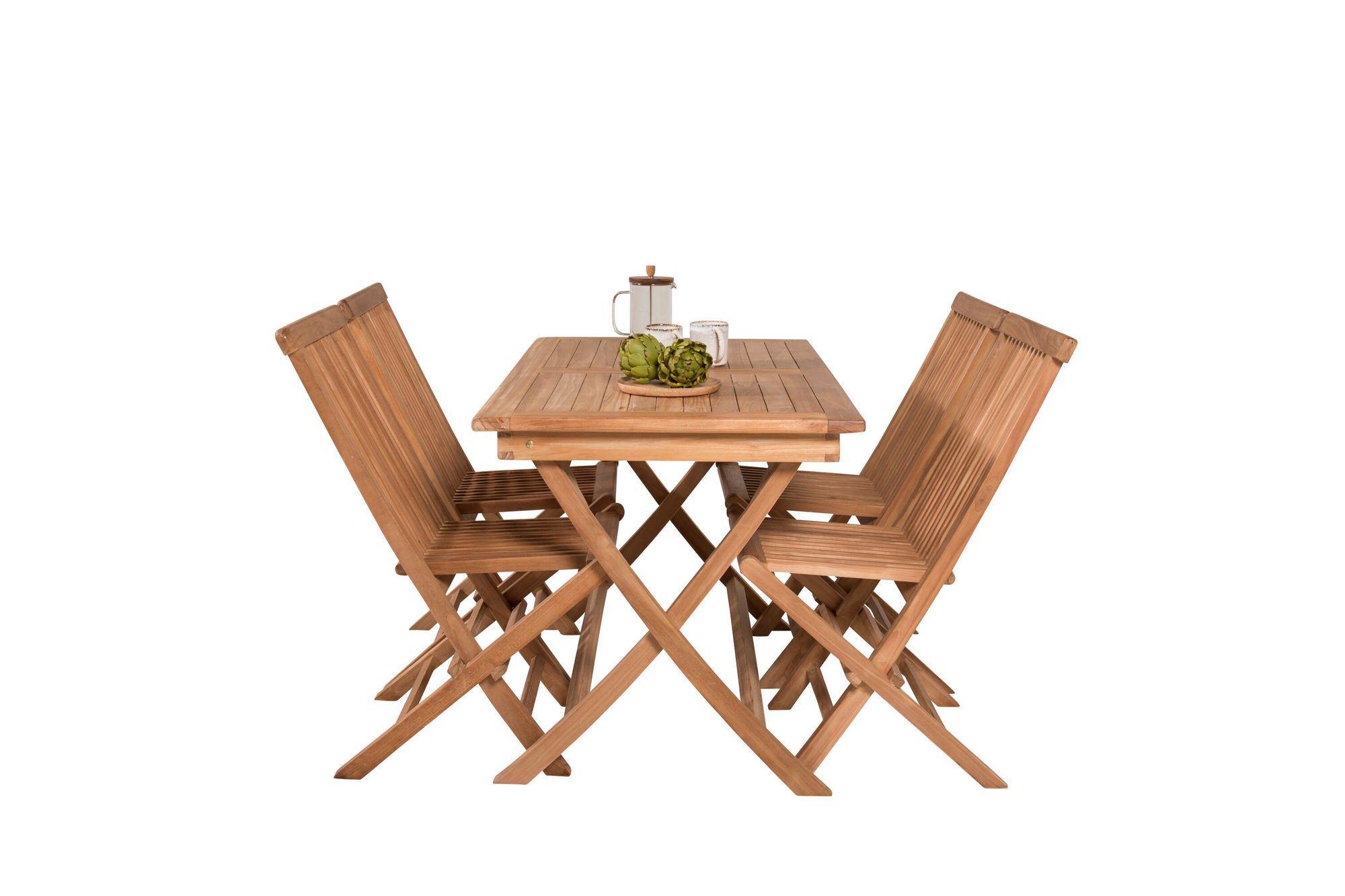 Venture Home Kenya spisebord 120*70*H75 - Teak+Kenya Folding stol w/o Armrest - Teak_4