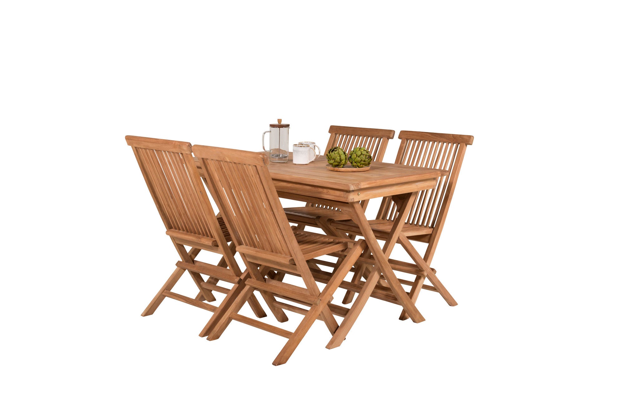 Venture Home Kenya spisebord 120*70*H75 - Teak+Kenya Folding stol w/o Armrest - Teak_4