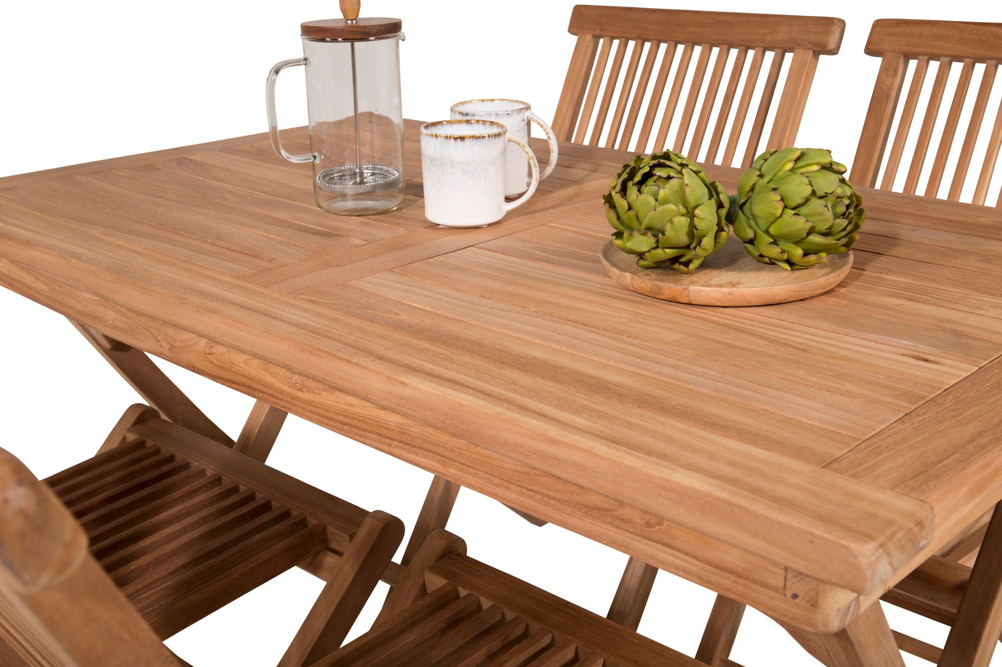 Venture Home Kenya spisebord 120*70*H75 - Teak+Kenya Folding stol w/o Armrest - Teak_4