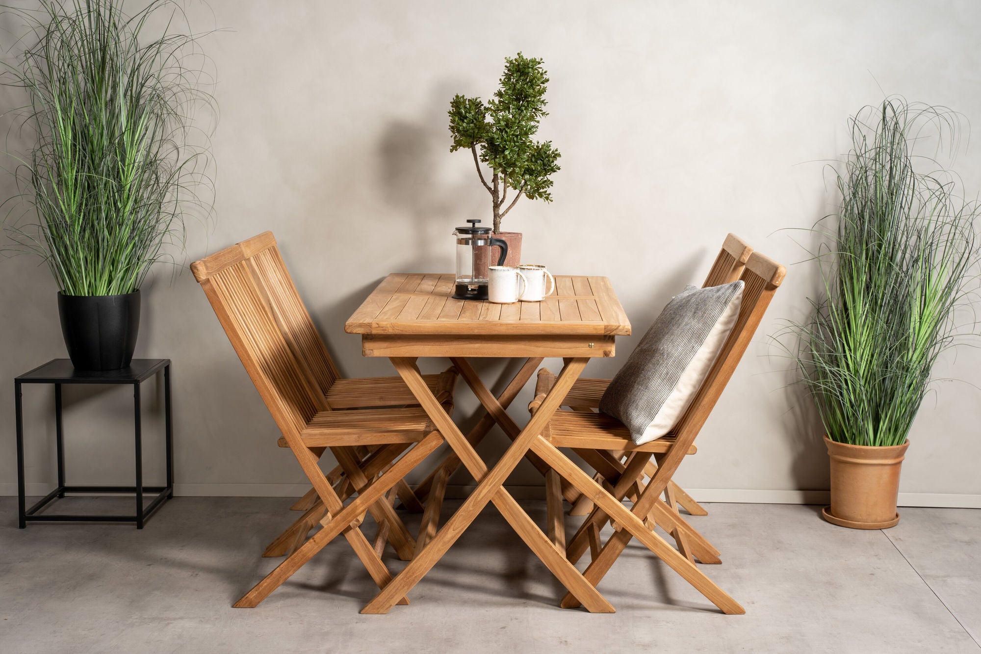 Venture Home Kenya spisebord 120*70*H75 - Teak+Kenya Folding stol w/o Armrest - Teak_4