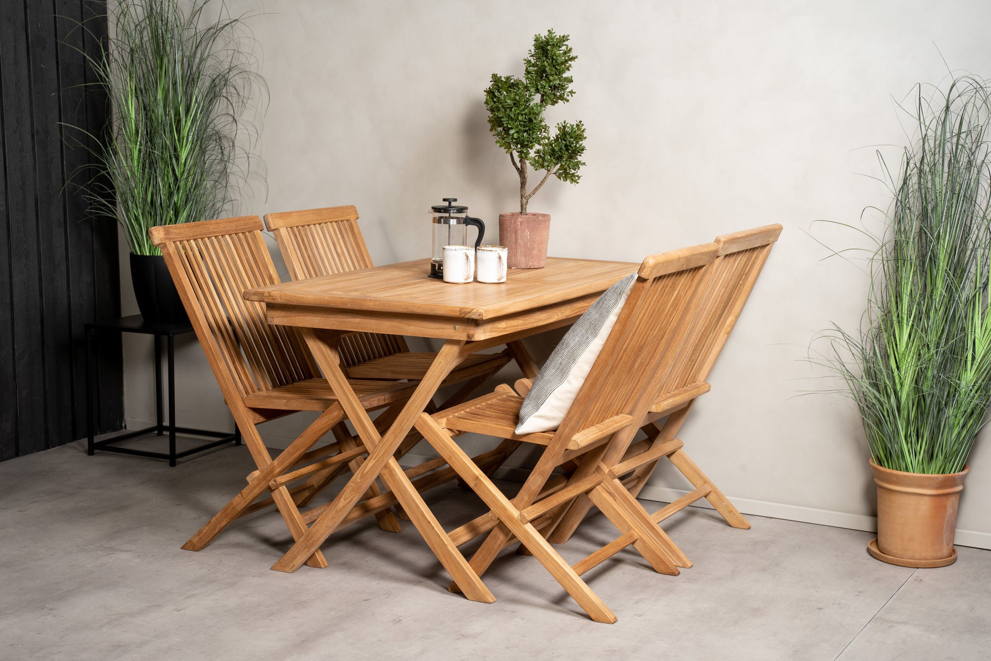 Venture Home Kenya spisebord 120*70*H75 - Teak+Kenya Folding stol w/o Armrest - Teak_4