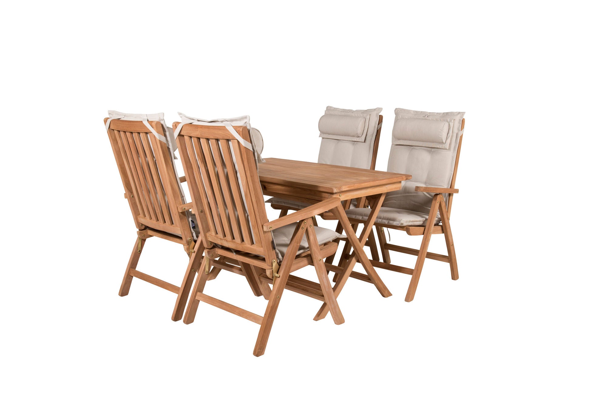Venture Home Kenya spisebord 120*70*H75 - Teak+Kenya 5-position Folding stol - Teak_4