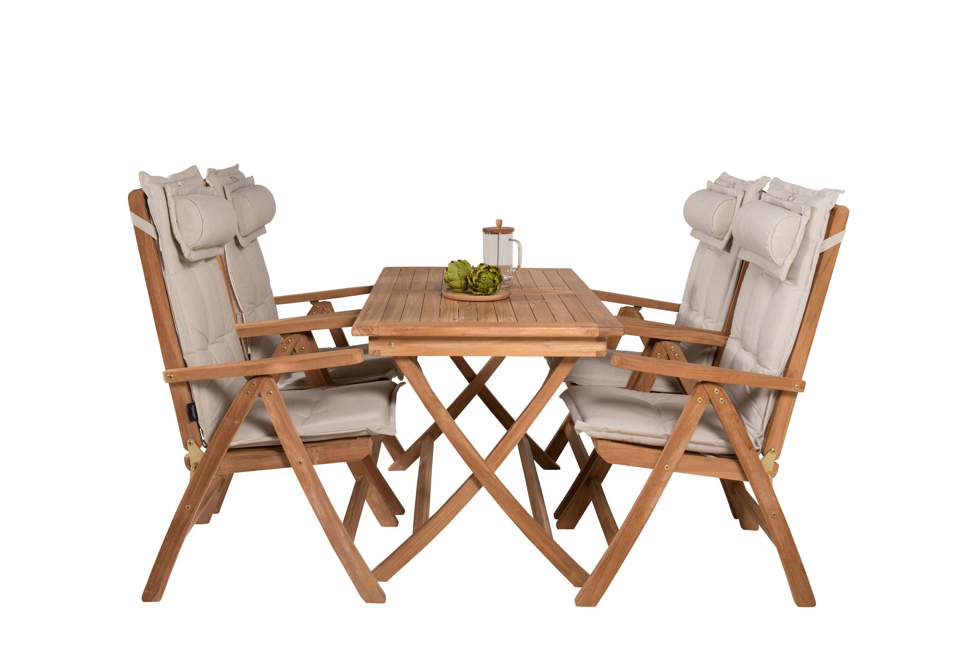 Venture Home Kenya spisebord 120*70*H75 - Teak+Kenya 5-position Folding stol - Teak_4