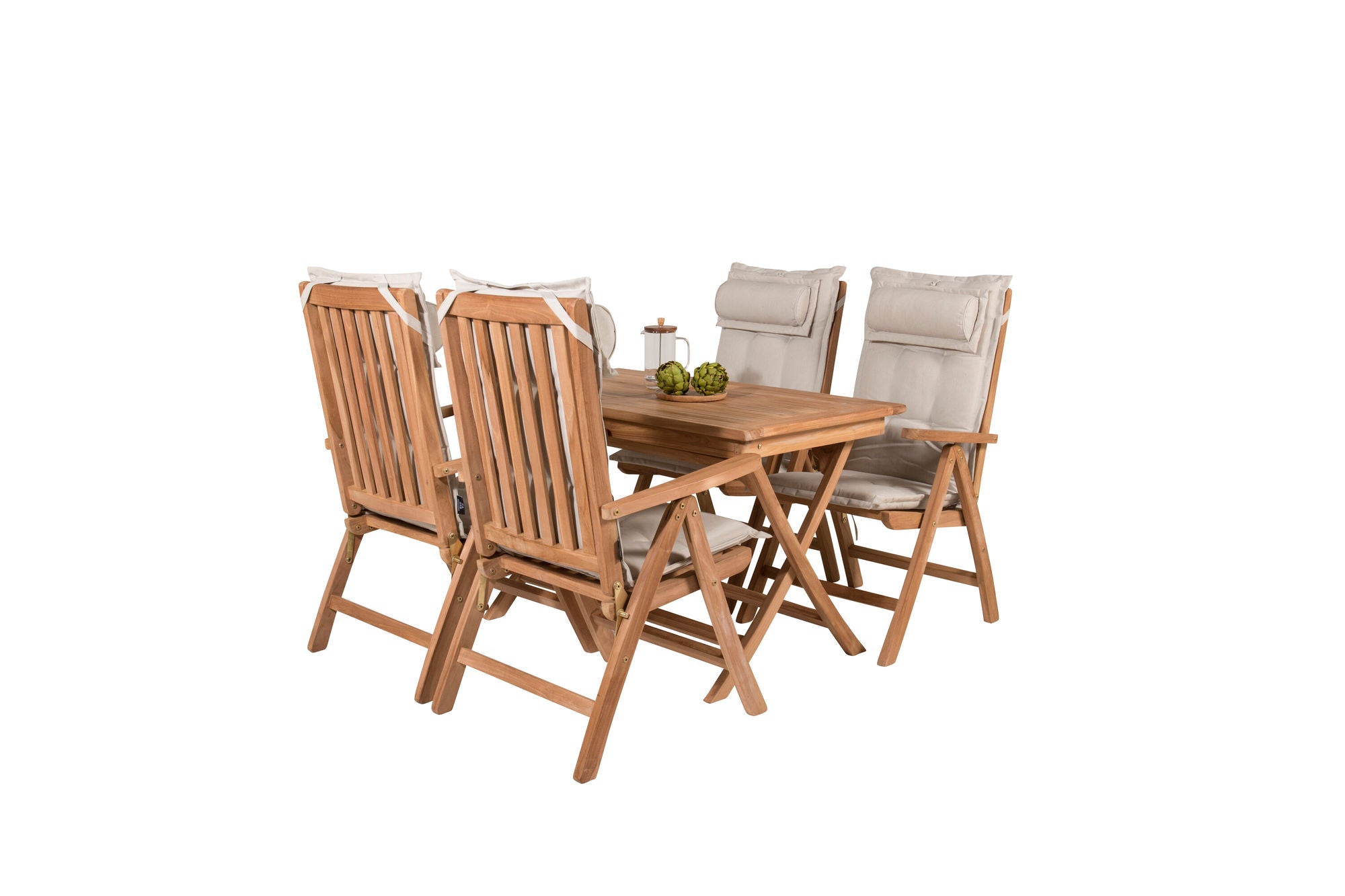 Venture Home Kenya spisebord 120*70*H75 - Teak+Kenya 5-position Folding stol - Teak_4