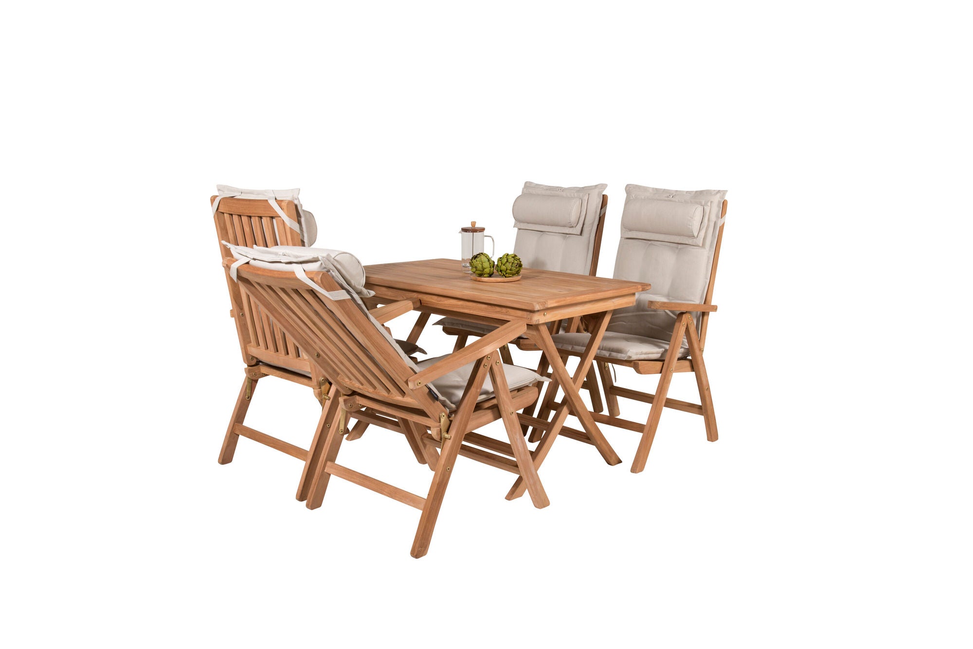 Venture Home Kenya spisebord 120*70*H75 - Teak+Kenya 5-position Folding stol - Teak_4