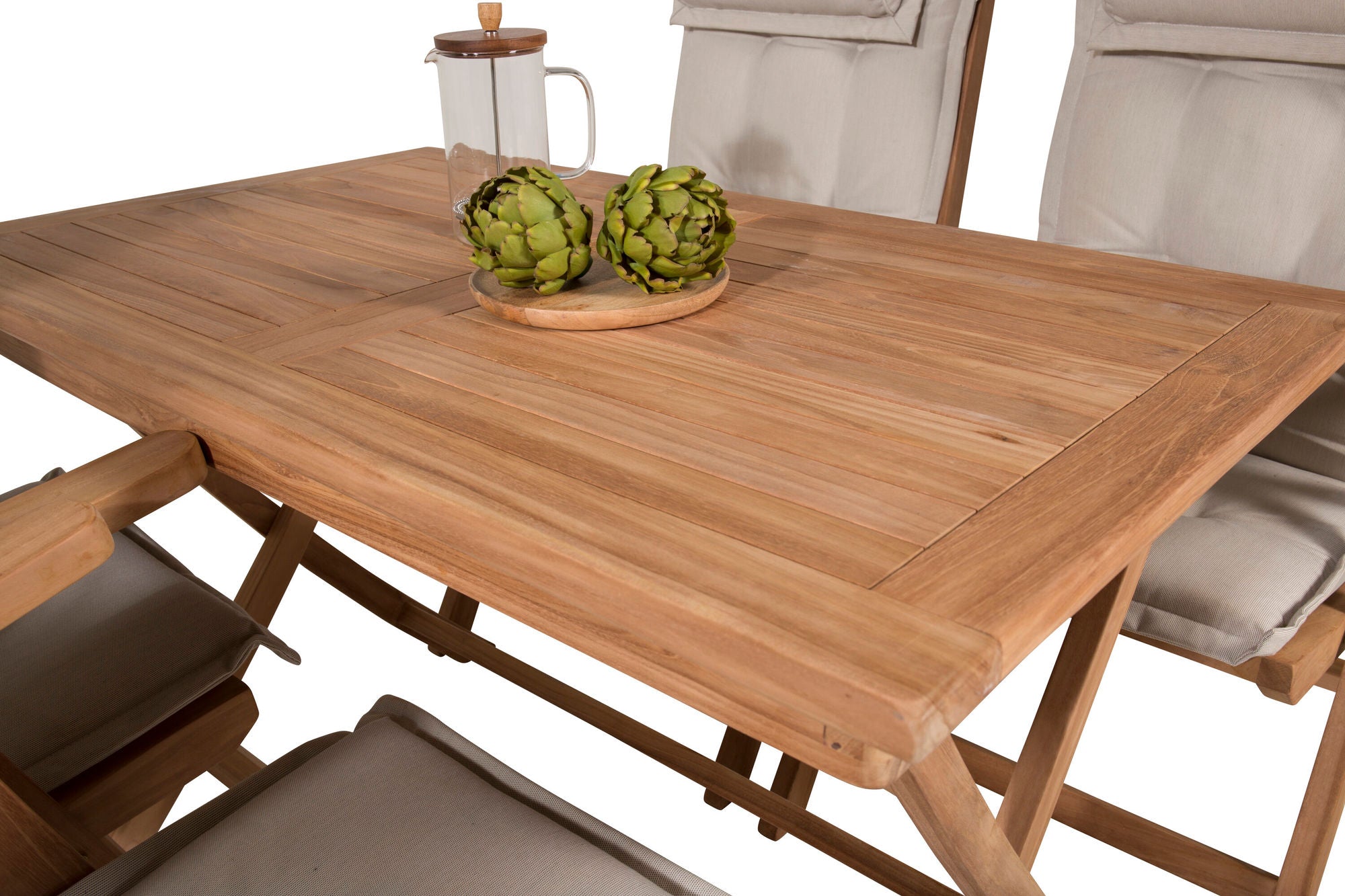 Venture Home Kenya spisebord 120*70*H75 - Teak+Kenya 5-position Folding stol - Teak_4