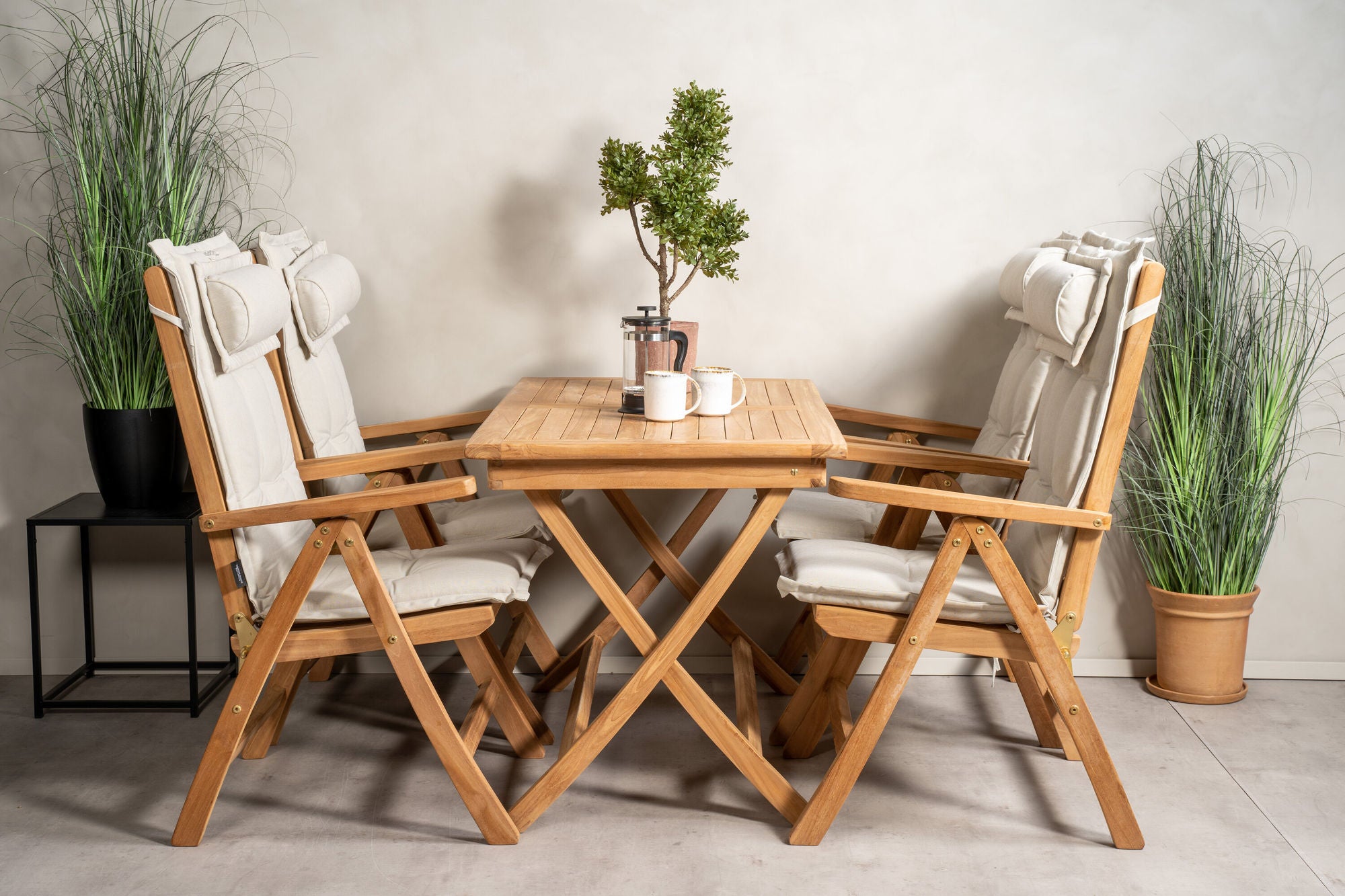 Venture Home Kenya spisebord 120*70*H75 - Teak+Kenya 5-position Folding stol - Teak_4