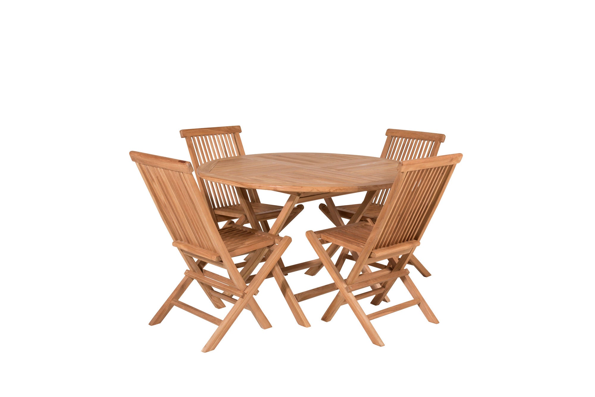 Venture Home Kenya rund spisebord ø120cm - Teak+Kenya Folding stol w/o Armrest - Teak_4