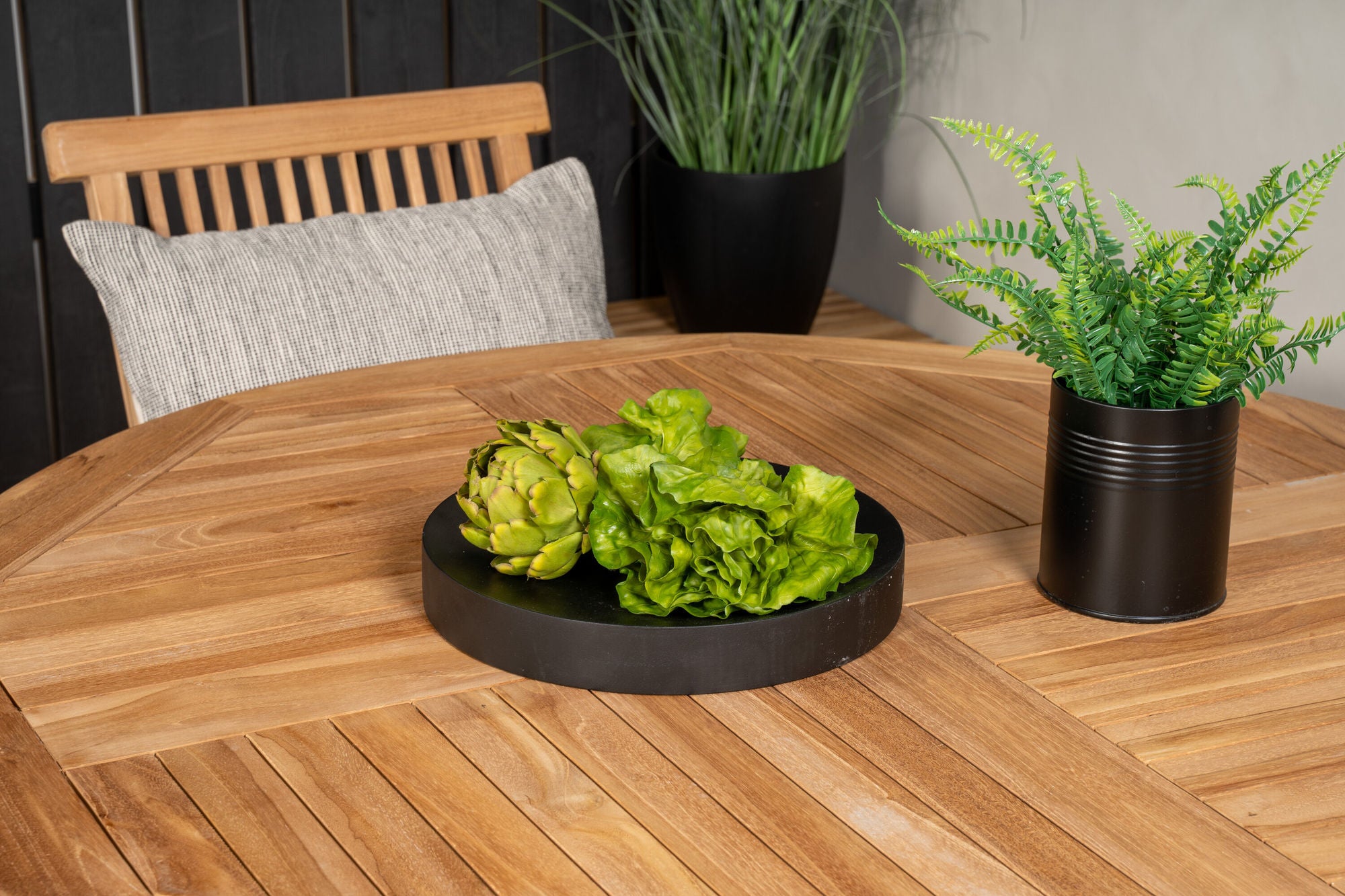 Venture Home Kenya rund spisebord ø120cm - Teak+Kenya Folding stol w/o Armrest - Teak_4