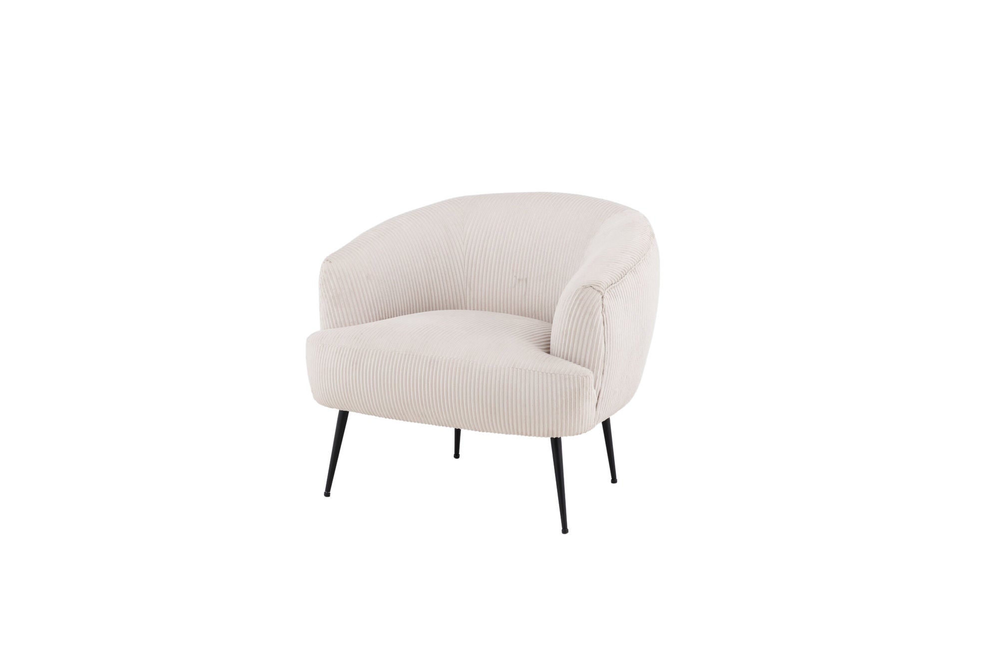 Venture Home Derry Single Sofa - Black / White Corduroy