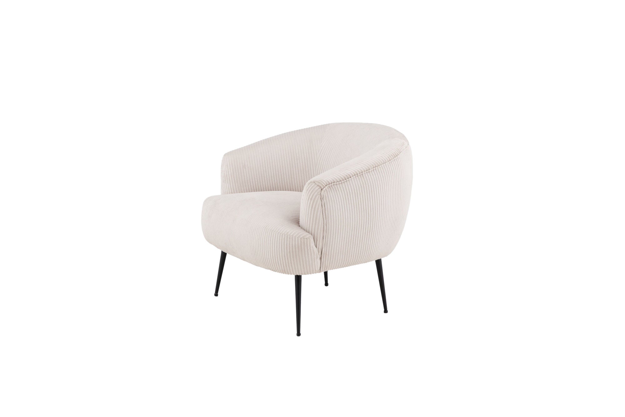 Venture Home Derry Single Sofa - Black / White Corduroy