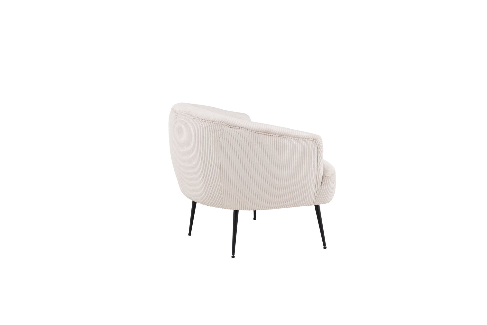 Venture Home Derry Single Sofa - Black / White Corduroy