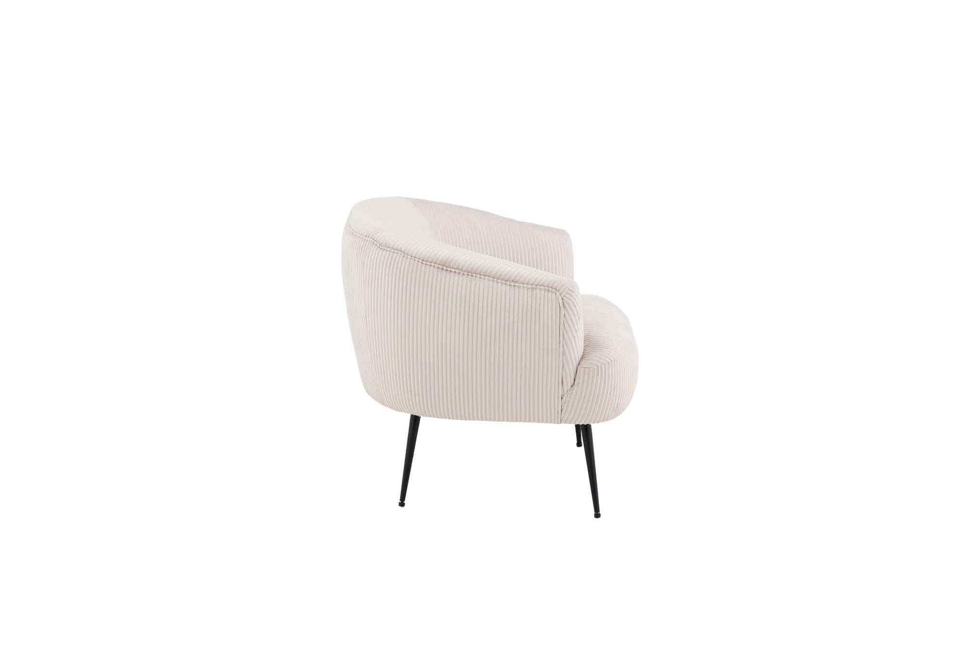 Venture Home Derry Single Sofa - Black / White Corduroy