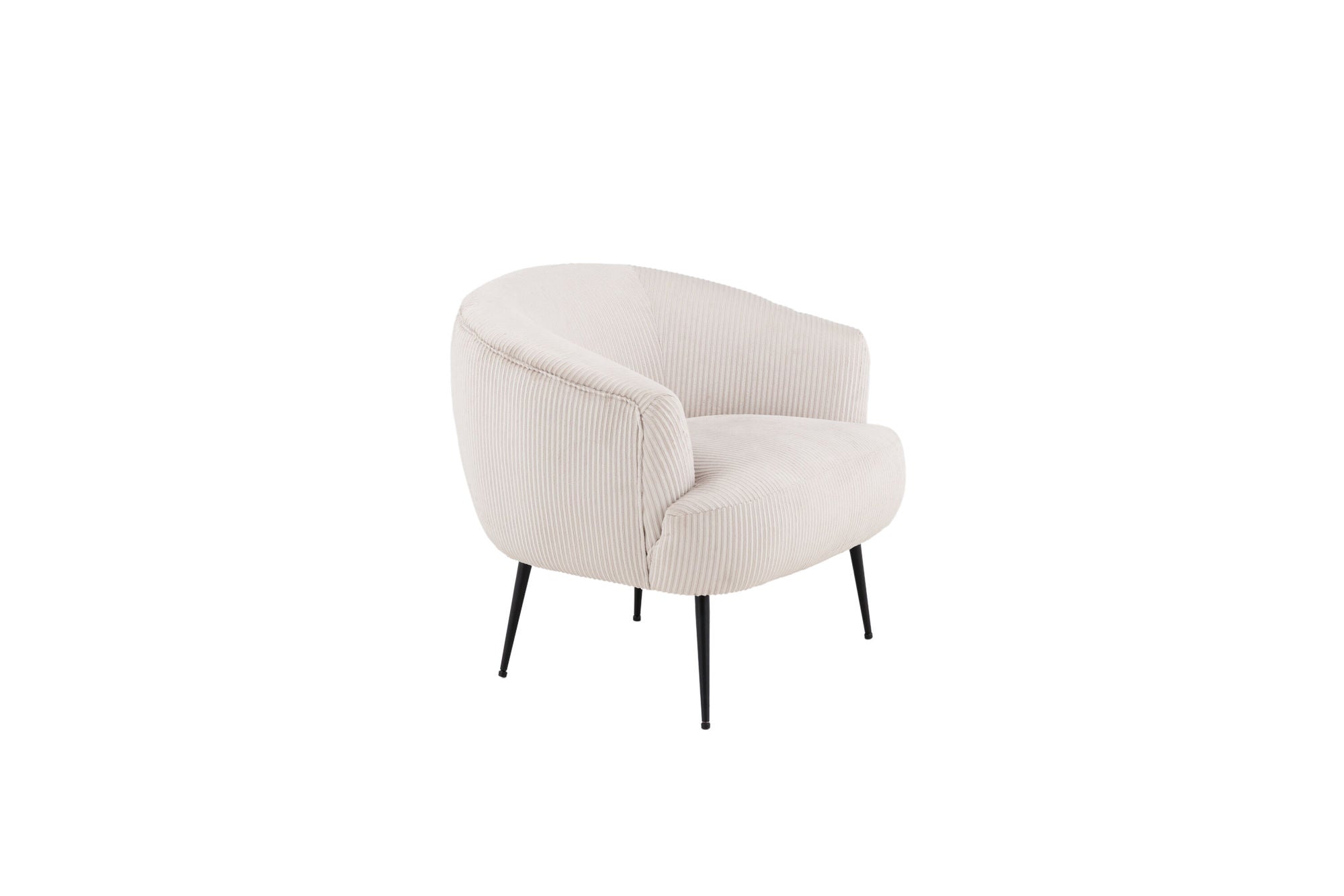 Venture Home Derry Single Sofa - Black / White Corduroy