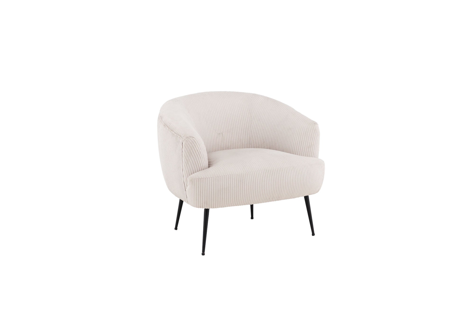 Venture Home Derry Single Sofa - Black / White Corduroy