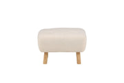 Venture Home Salina Ottoman/Pouf - White Wash / White Boucle