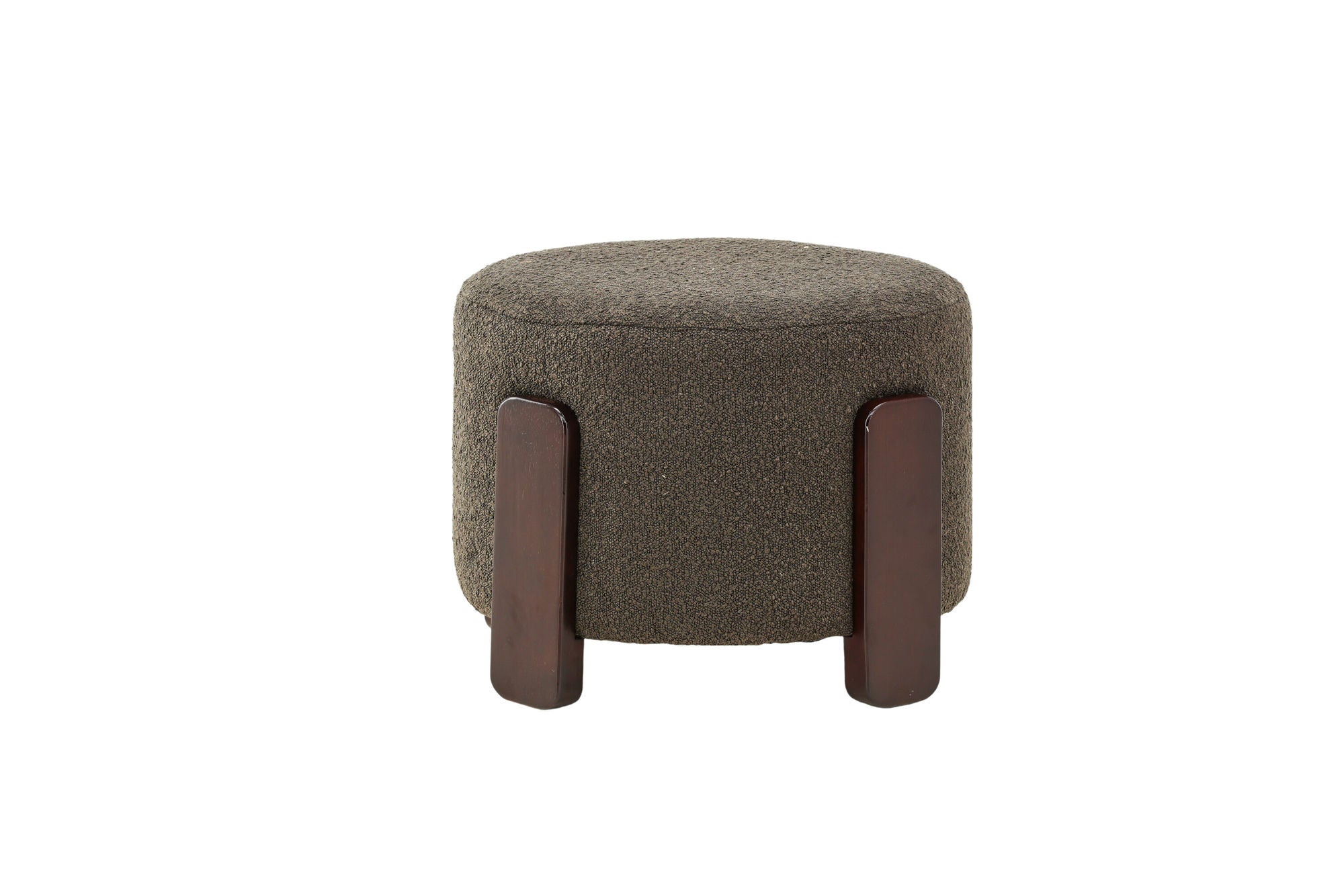 Venture Home Coffey Ottoman/Pouf - Dark brown / Coffee/Grey Boucle