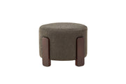 Venture Home Coffey Ottoman/Pouf - Dark brown / Coffee/Grey Boucle