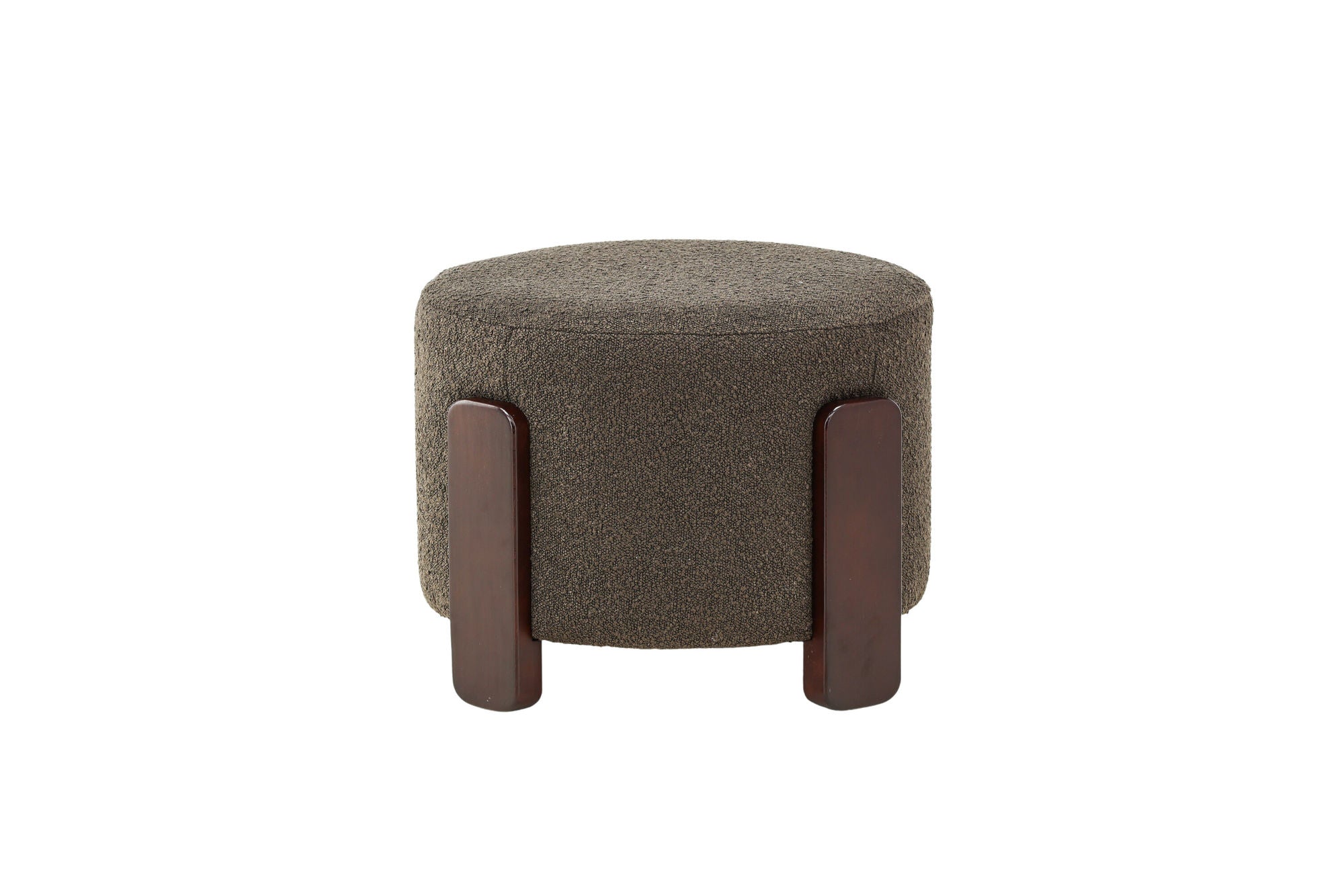 Venture Home Coffey Ottoman/Pouf - Dark brown / Coffee/Grey Boucle