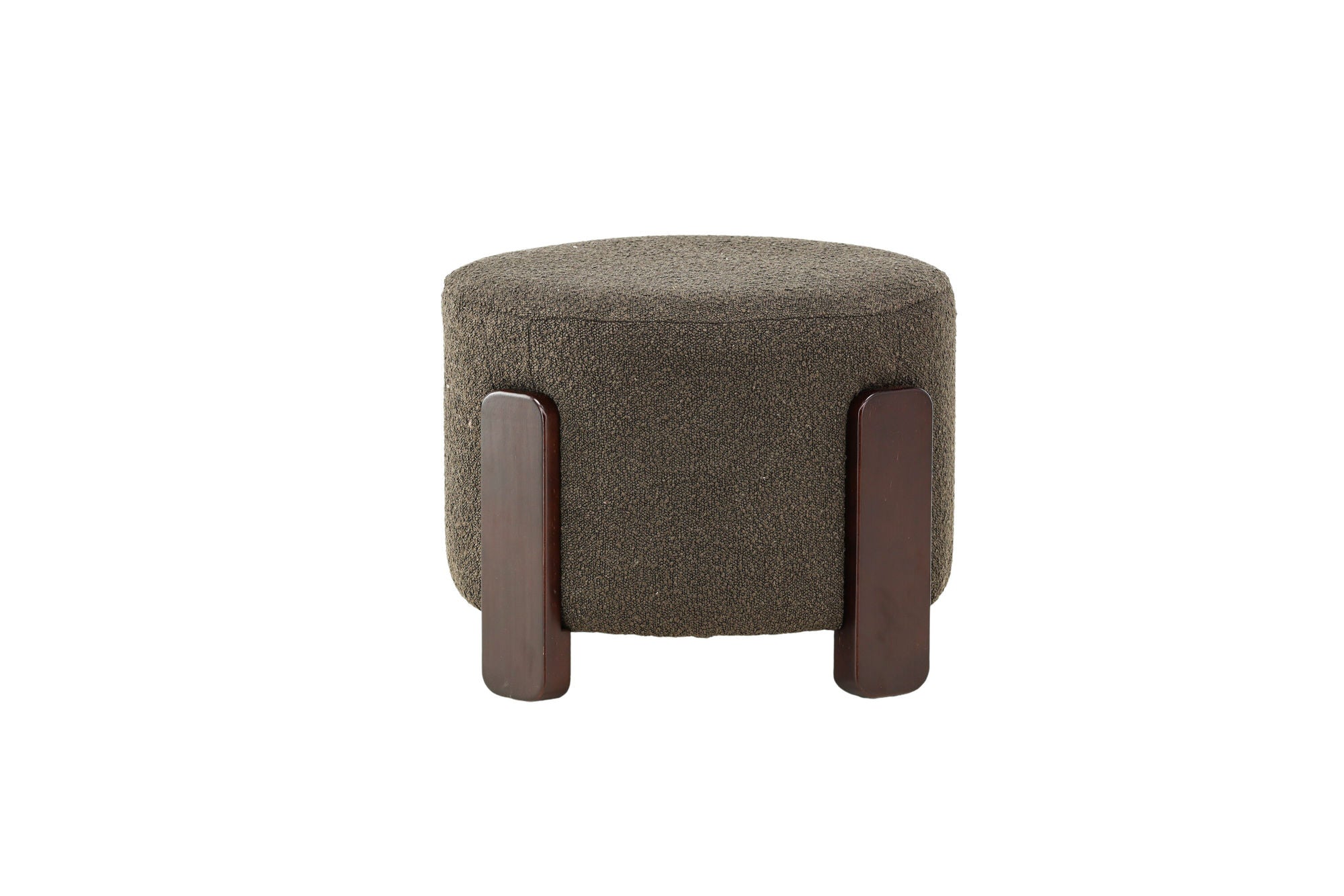 Venture Home Coffey Ottoman/Pouf - Dark brown / Coffee/Grey Boucle