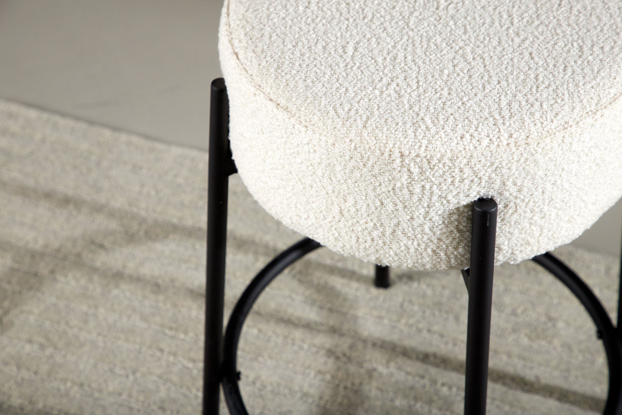 Venture Home Tucson Bar stol Small - Black / White Boucle