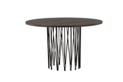 Furniture Fashion Stone round spisebord - Black / Mocca Veneer