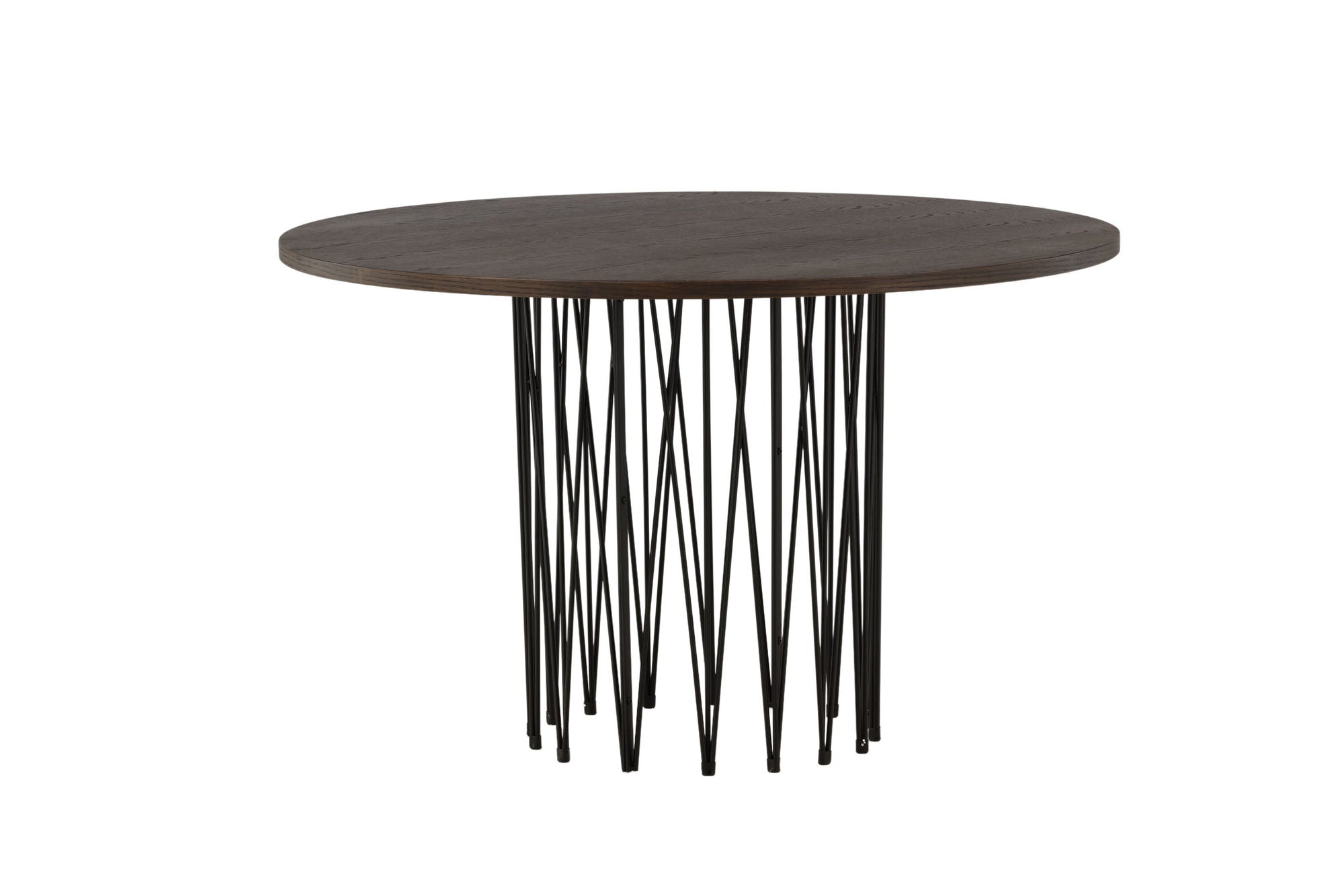 Furniture Fashion Stone round spisebord - Black / Mocca Veneer