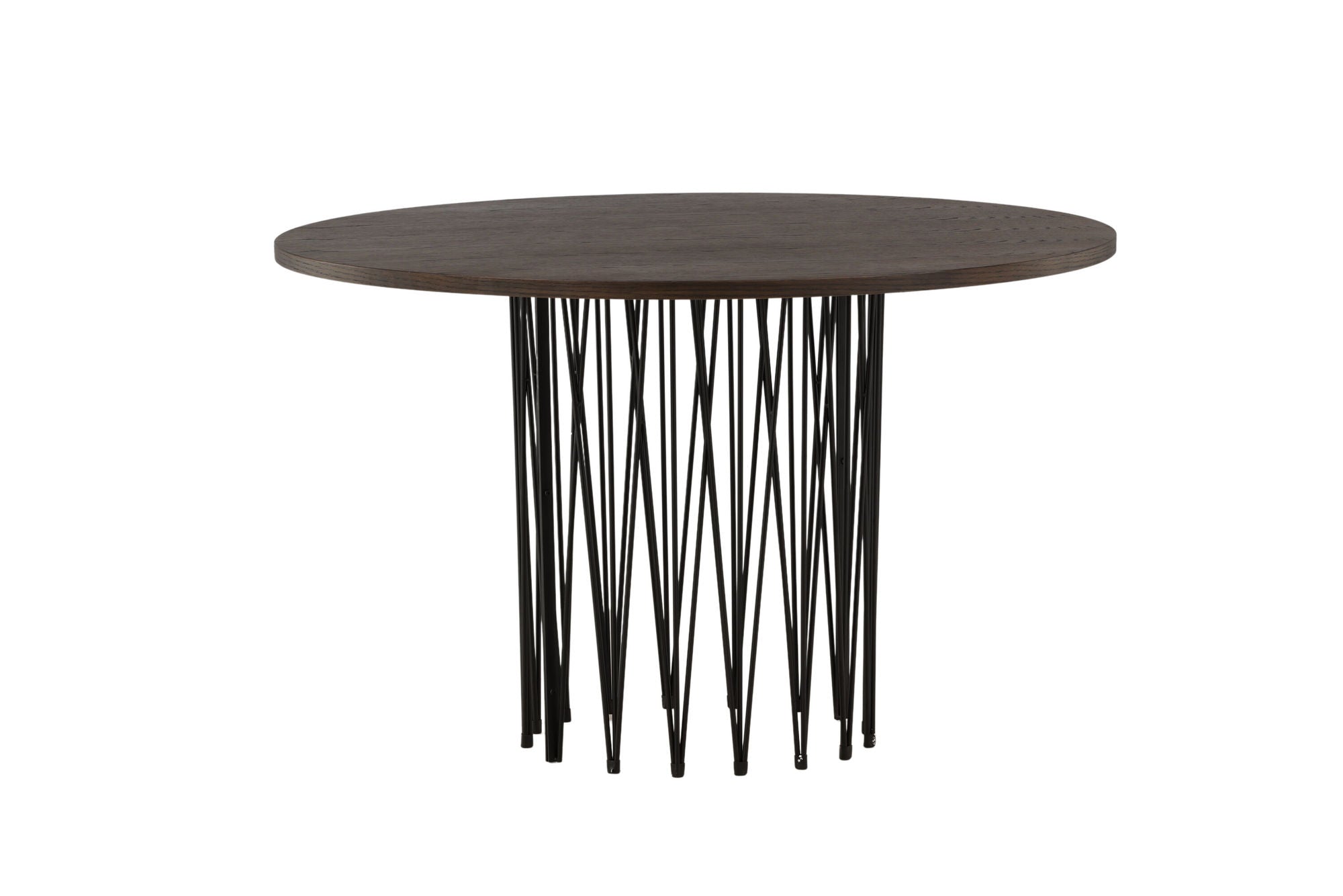 Furniture Fashion Stone round spisebord - Black / Mocca Veneer