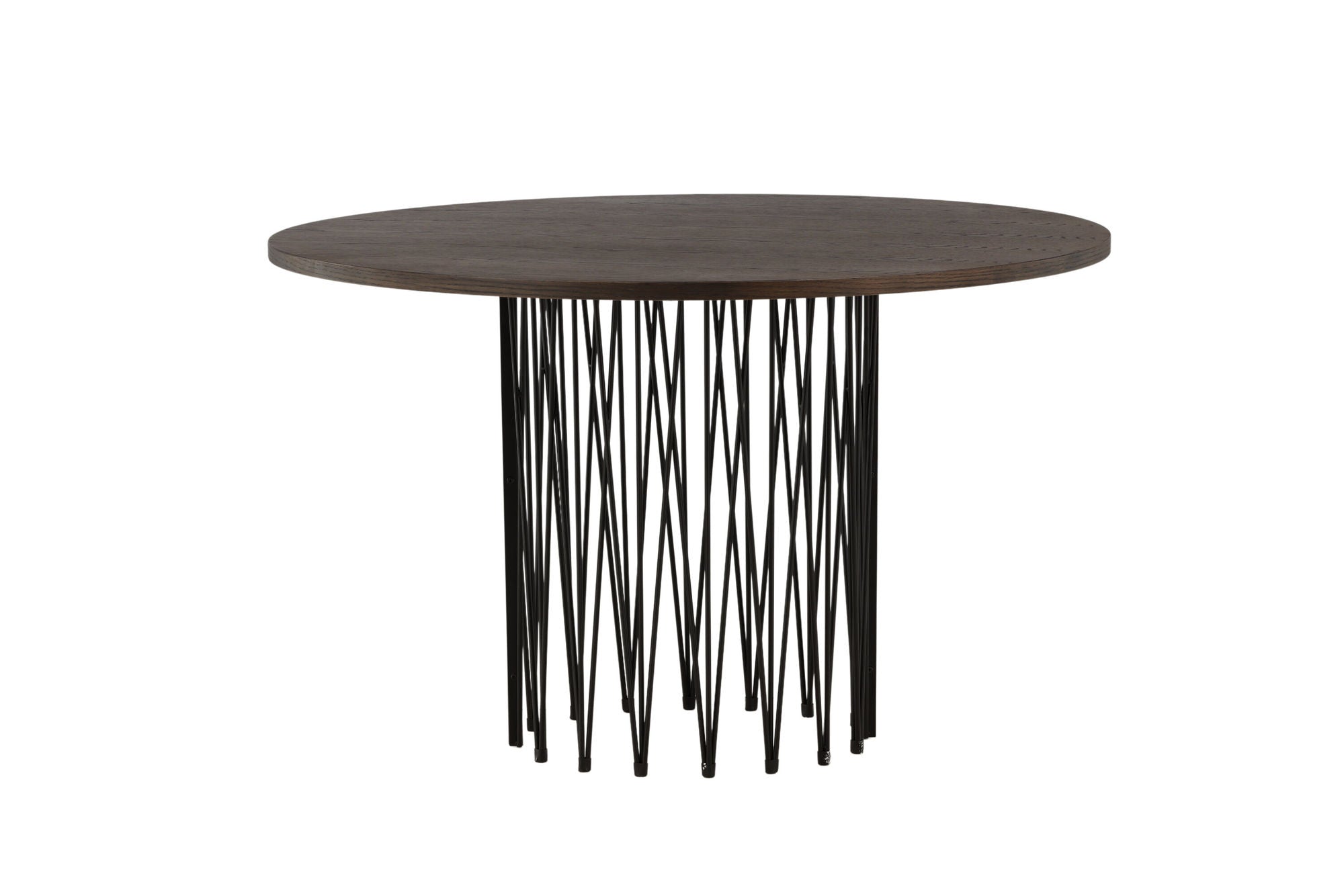 Furniture Fashion Stone round spisebord - Black / Mocca Veneer