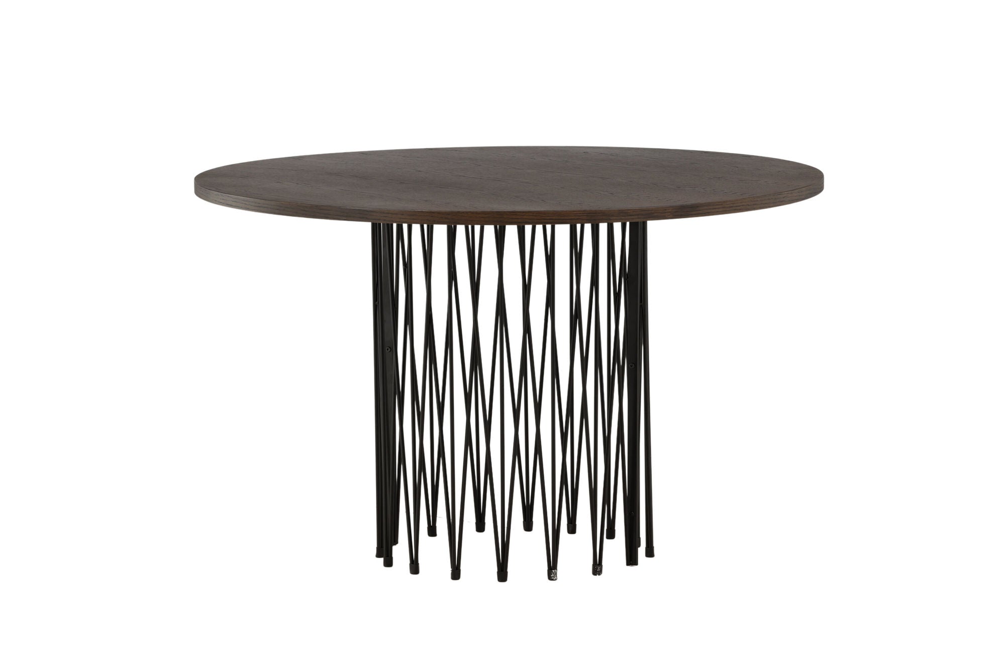 Furniture Fashion Stone round spisebord - Black / Mocca Veneer
