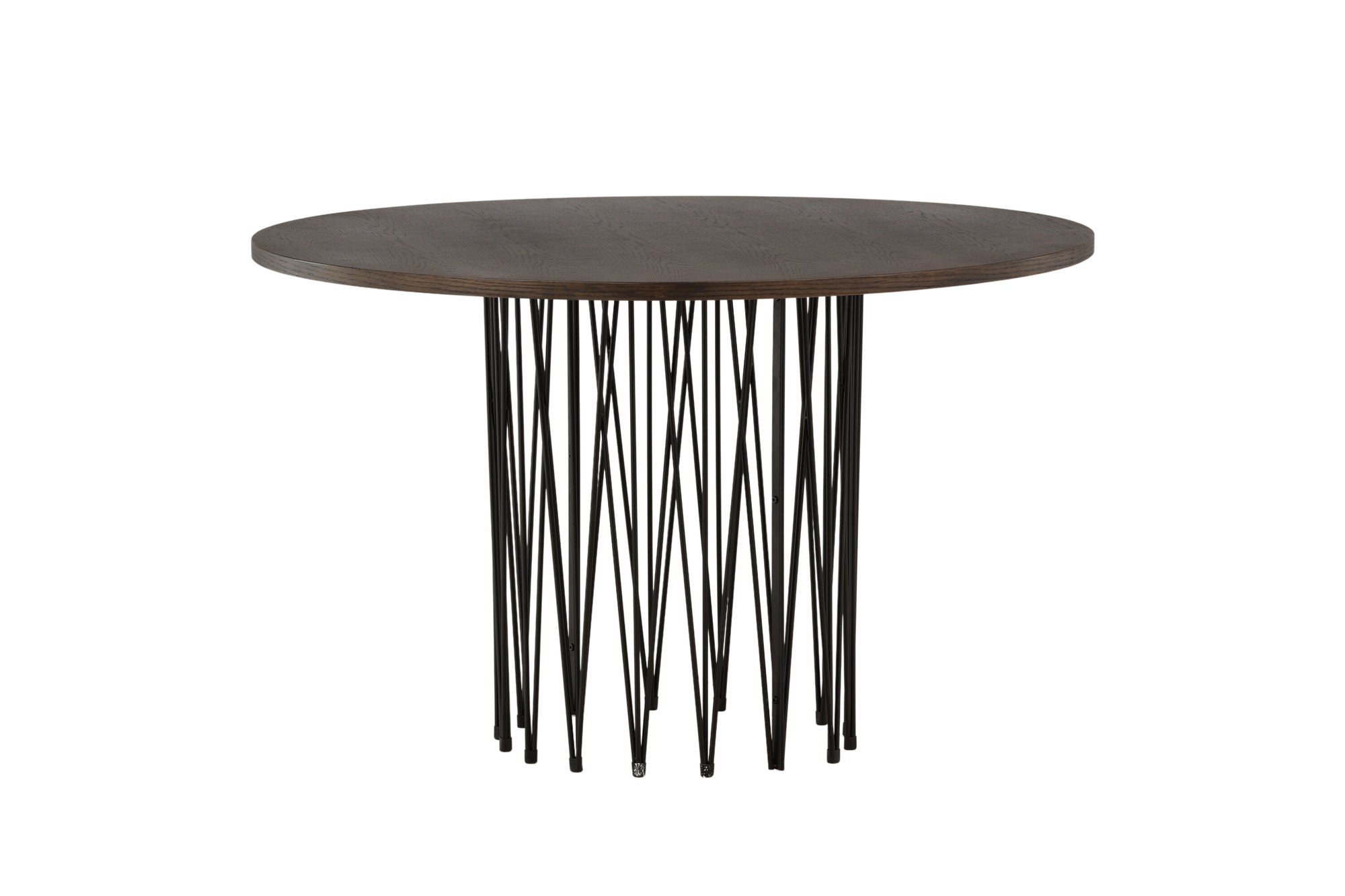 Furniture Fashion Stone round spisebord - Black / Mocca Veneer