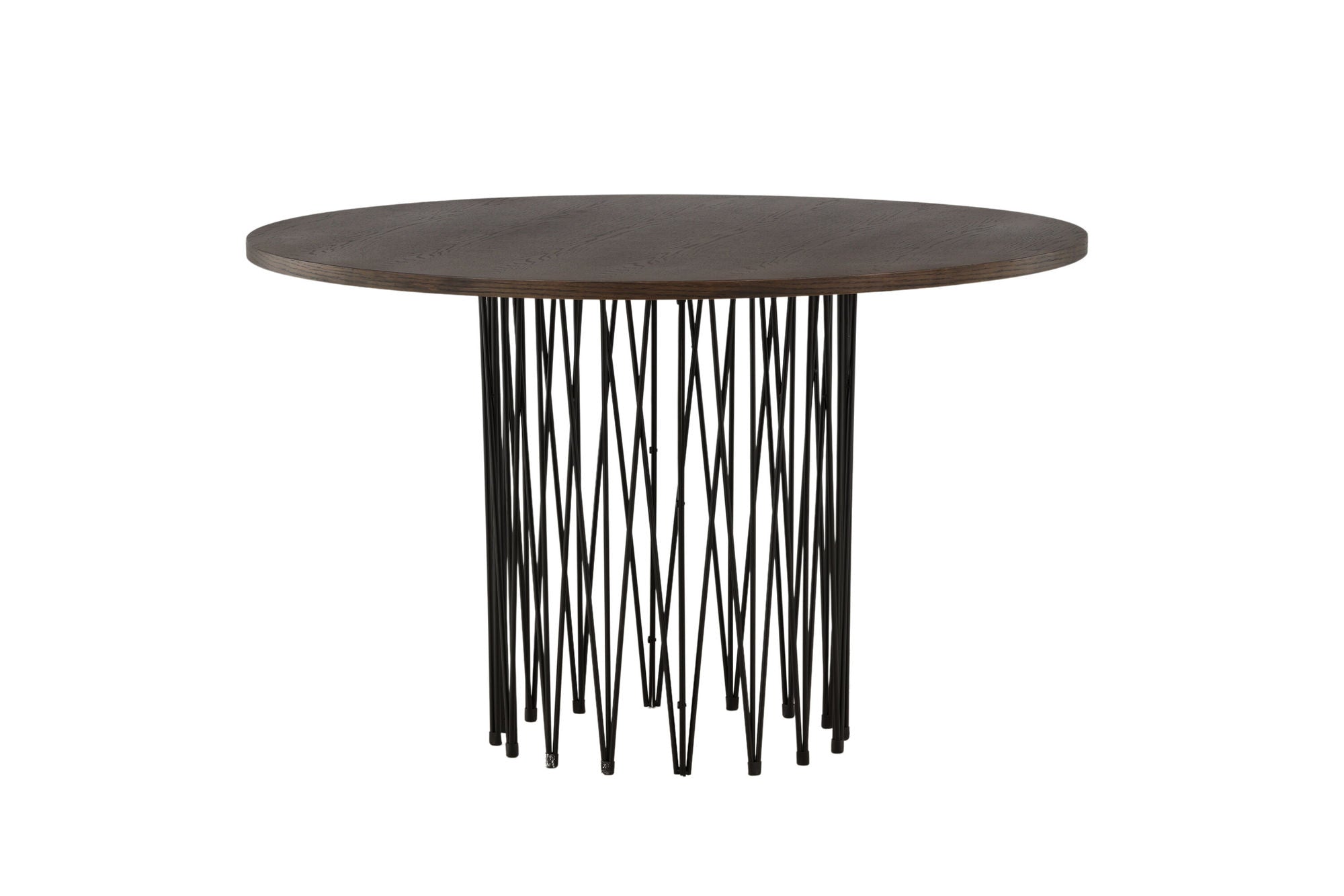 Furniture Fashion Stone round spisebord - Black / Mocca Veneer