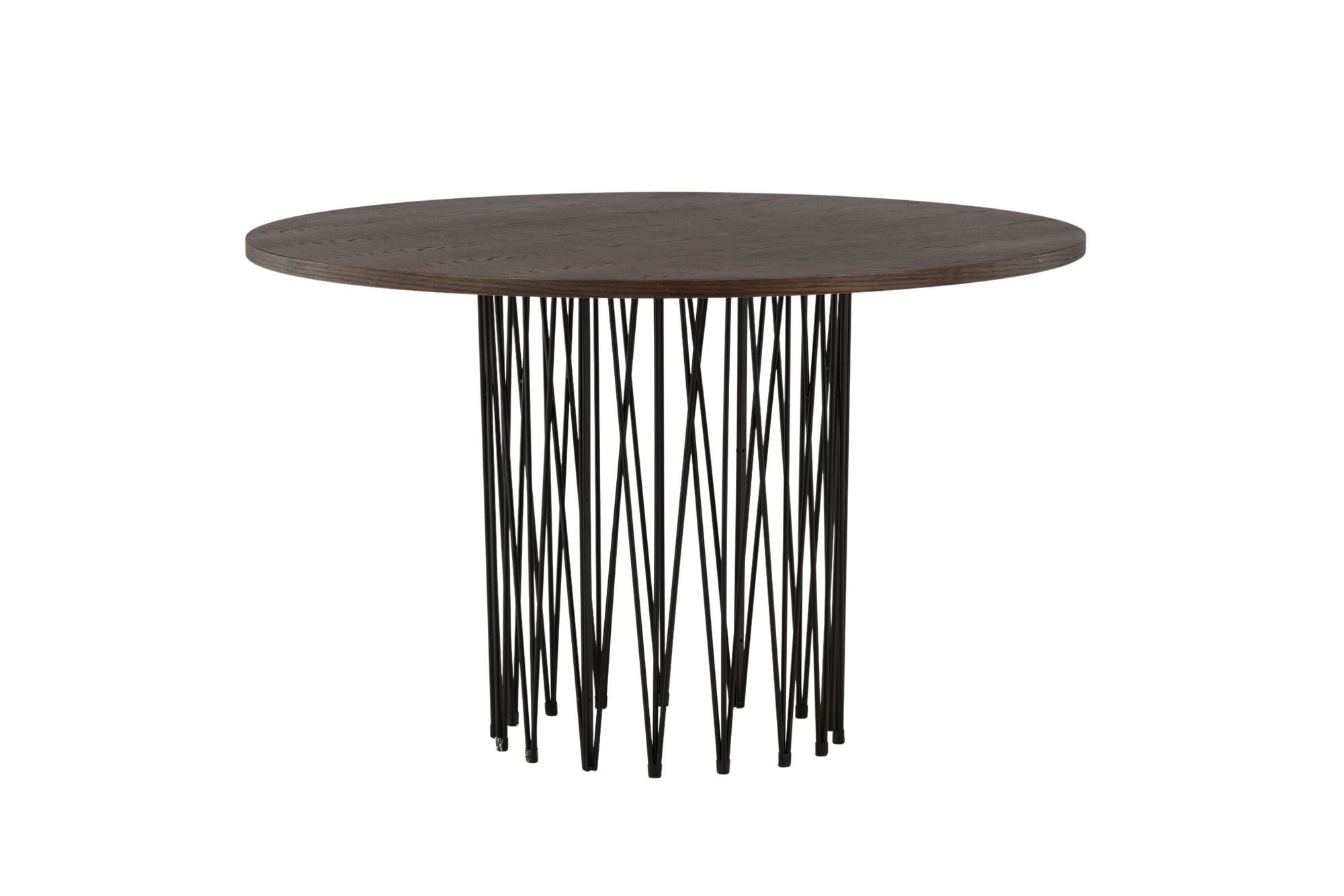 Furniture Fashion Stone round spisebord - Black / Mocca Veneer