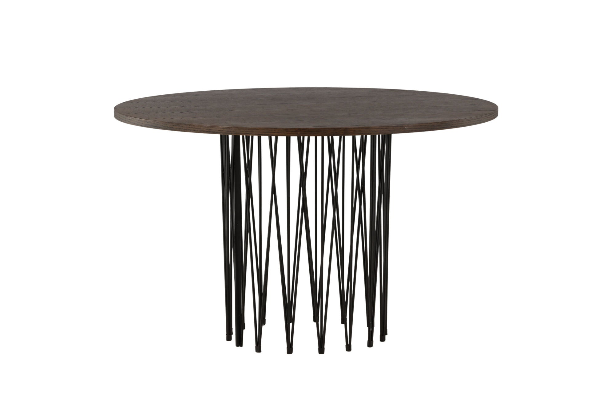 Furniture Fashion Stone round spisebord - Black / Mocca Veneer