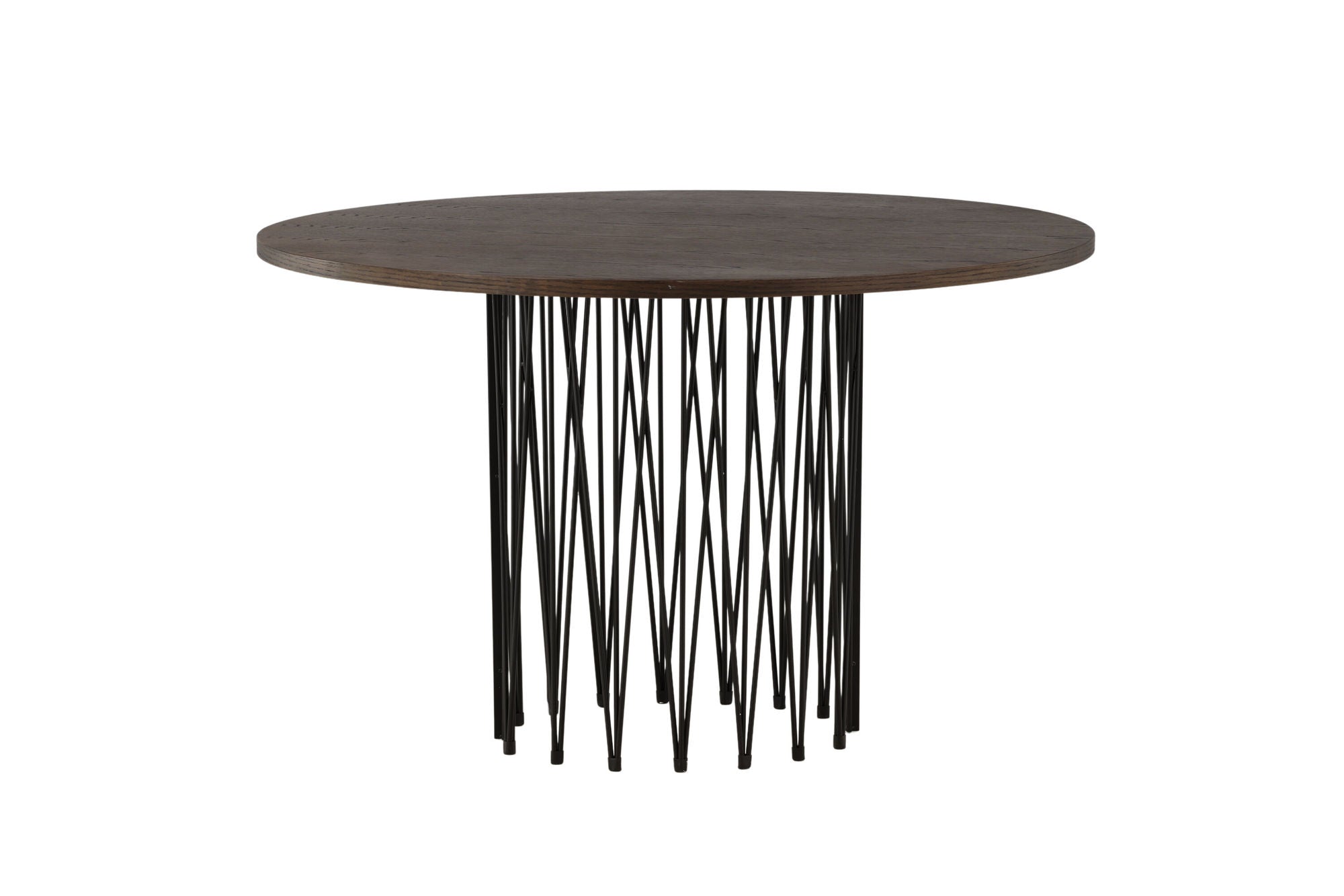 Furniture Fashion Stone round spisebord - Black / Mocca Veneer