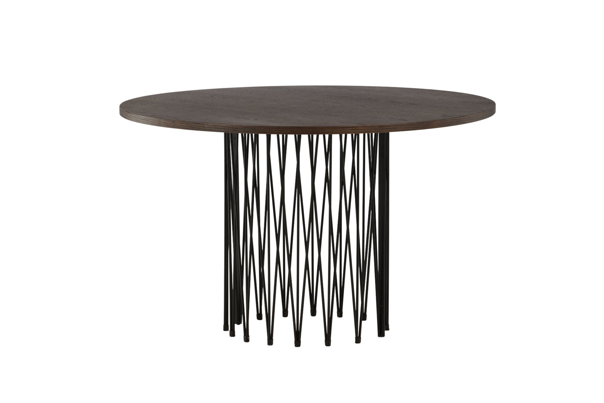 Furniture Fashion Stone round spisebord - Black / Mocca Veneer