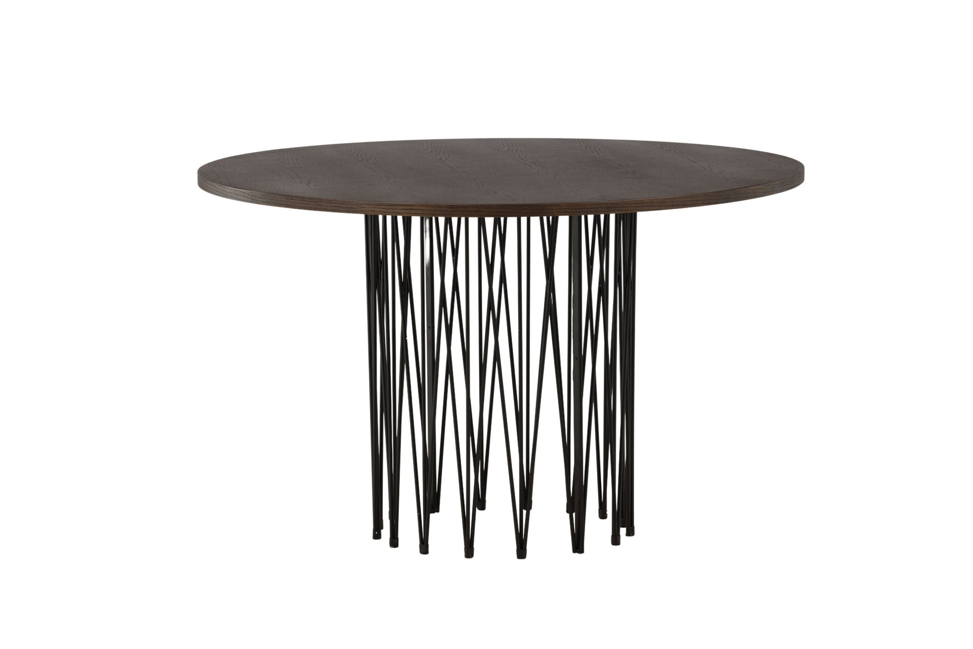 Furniture Fashion Stone round spisebord - Black / Mocca Veneer