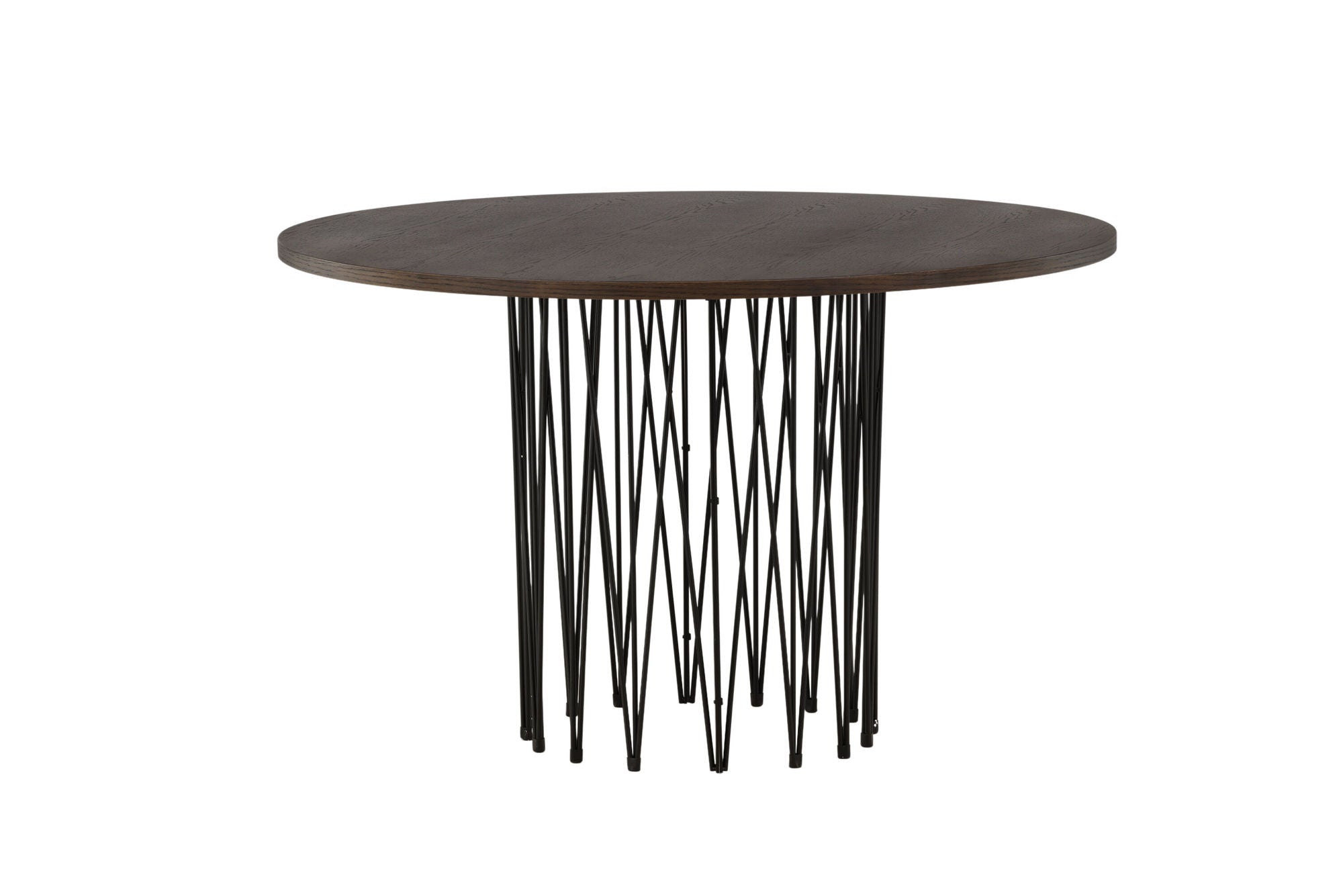 Furniture Fashion Stone round spisebord - Black / Mocca Veneer